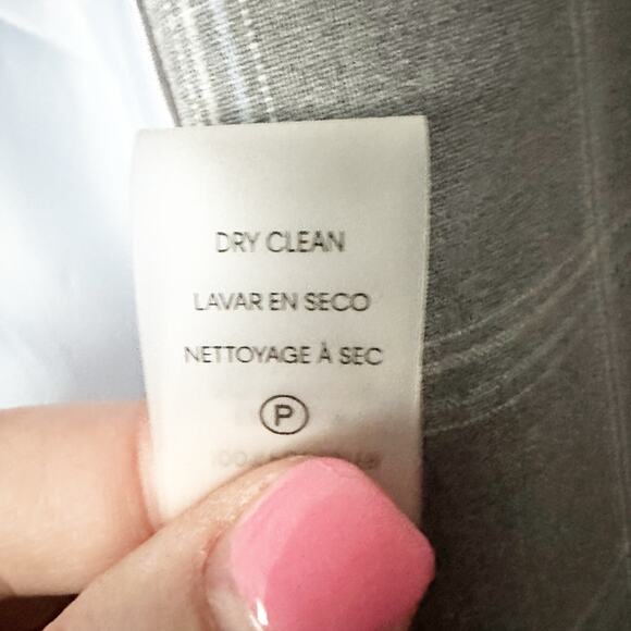 NWOT Calvin Klein Gray & Light Blue Windowpane Suiting Overcoat women’s size 2 - Picture 5 of 11